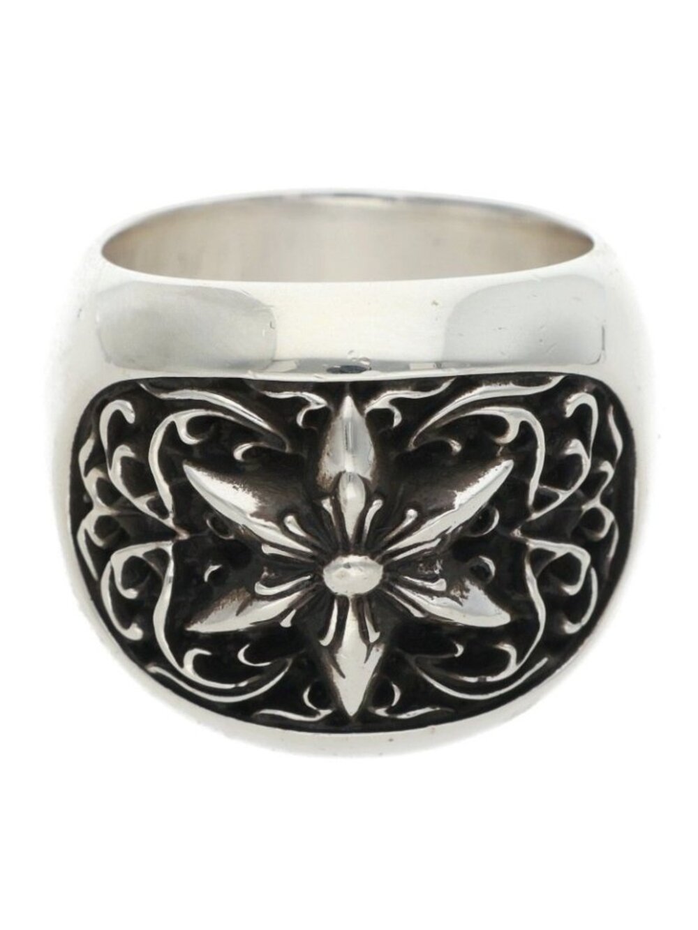 Chrome Hearts Clssc Oval Star Classic Silver Ring